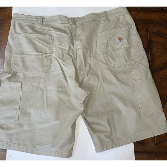 Carhartt khaki Relaxed Rugged Flex Canvas Work Shorts‎ 42x11 - Picture 6 of 7